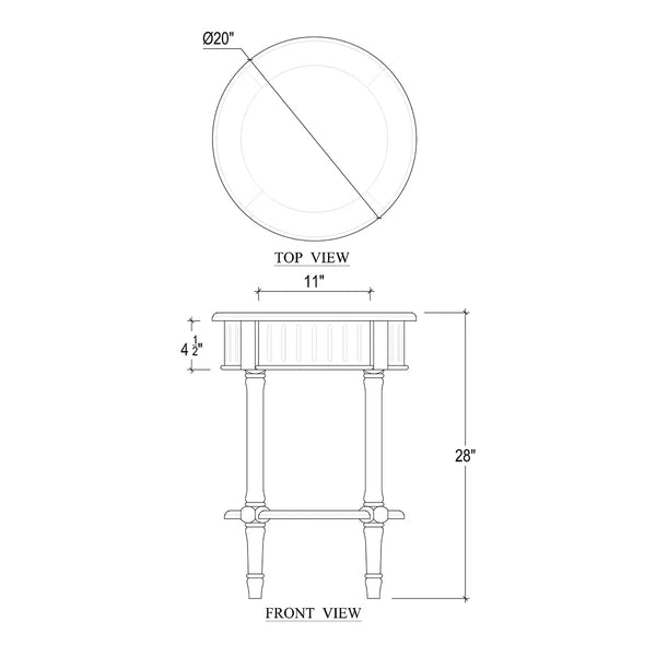 Covington Side Table-Blue Hand Home