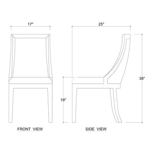 Monarch Dining Chair In Straw Wash W/ Arctic White Performance Fabric-Blue Hand Home