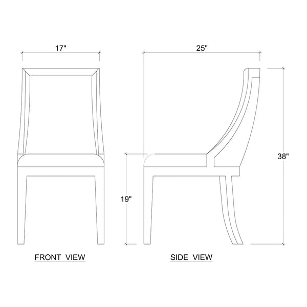 Monarch Dining Chair In Straw Wash W/ Arctic White Performance Fabric-Blue Hand Home