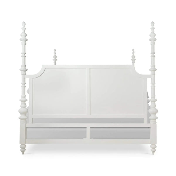 Savannah Bed Queen In True White-Blue Hand Home