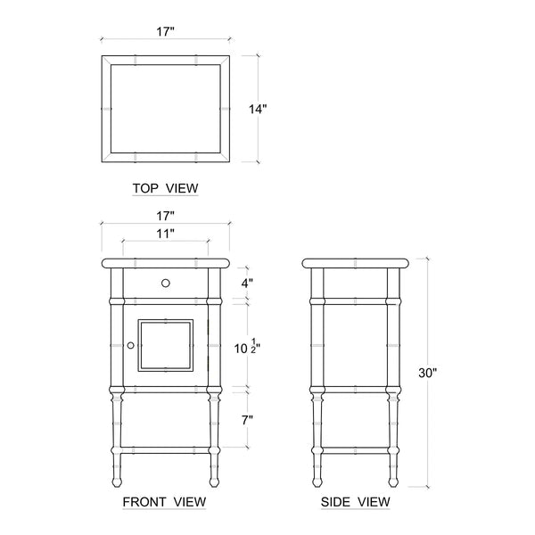 Martinique Side Table-Blue Hand Home