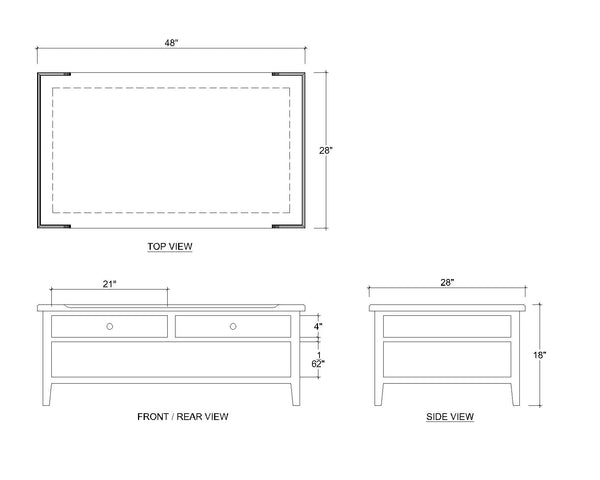 Eton Coffee Table-Blue Hand Home