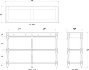 Melissa Console Table-Blue Hand Home