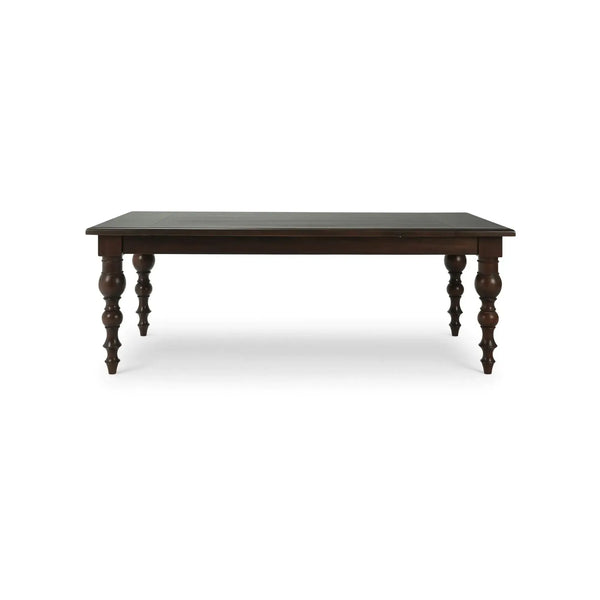 Madison Rectangular Dining Table 84" In Walnut-Blue Hand Home