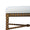 Cholet Bench Medium In Straw Wash w/ Arctic White Performance Fabric-Blue Hand Home