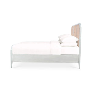 Marisol Bed w/ Rattan Queen-Blue Hand Home