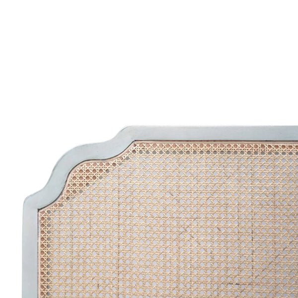 Marisol Bed w/ Rattan Queen-Blue Hand Home