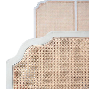 Marisol Bed w/ Rattan Queen-Blue Hand Home