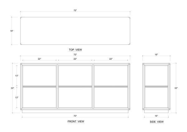 Cohan Console Table w/ Rattan-Blue Hand Home