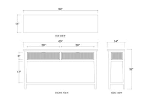 Kraton Console Table-Blue Hand Home