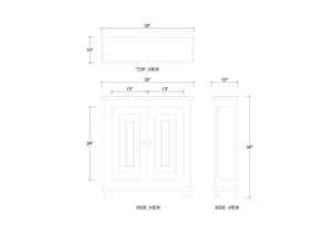 Osborn Narrow 2 Door Cabinet in Ocean Blue-Blue Hand Home