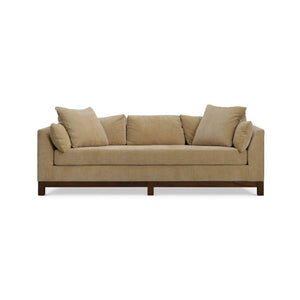 Aberdeen Sofa in Walnut w/ Thames French Yellow Performance Fabric-Blue Hand Home