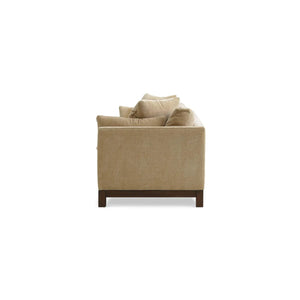 Aberdeen Sofa in Walnut w/ Thames French Yellow Performance Fabric-Blue Hand Home