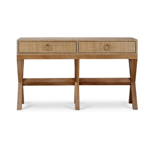 Renoir Console w/ Raffia-Blue Hand Home