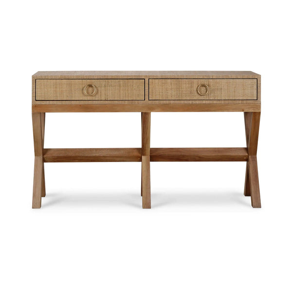 Renoir Console w/ Raffia-Blue Hand Home