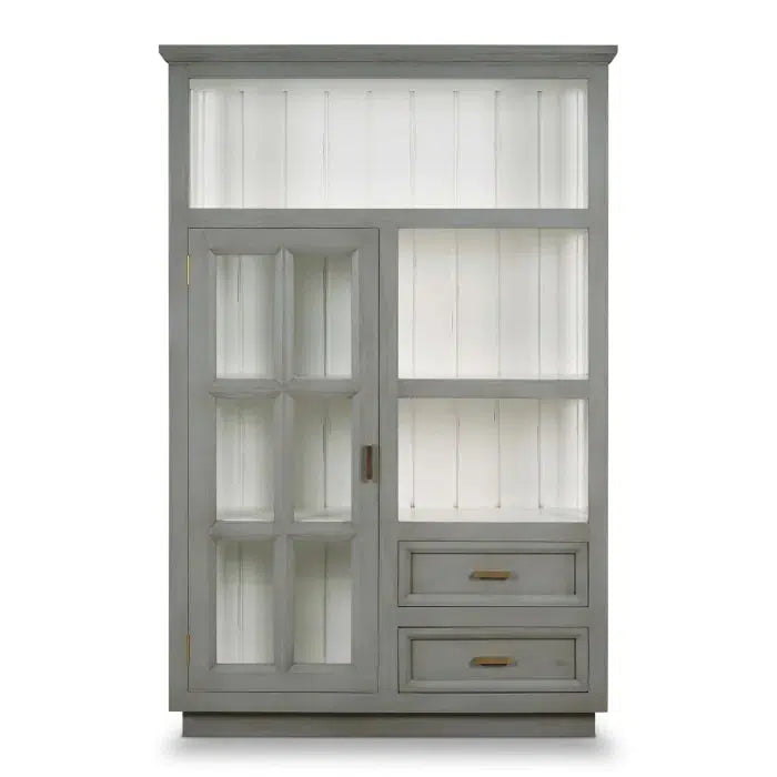 Dakota 1 Door Display Cabinet-Blue Hand Home