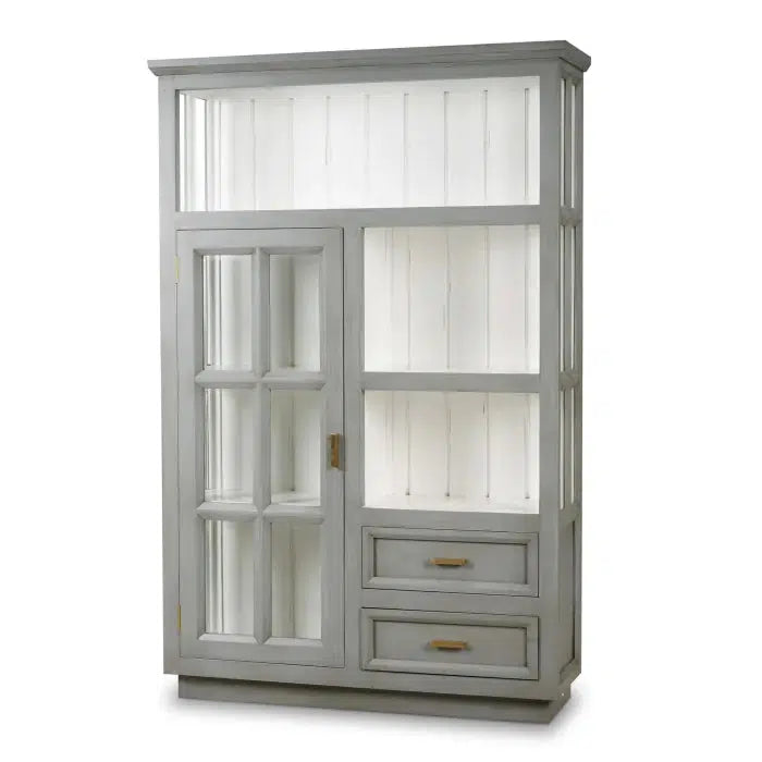 Dakota 1 Door Display Cabinet-Blue Hand Home