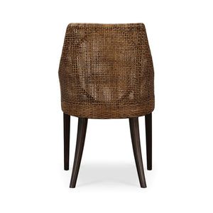 Savanah Rattan Dining Chair w/ Seat Cushion-Blue Hand Home