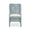 Cristo Dining Chair In Frosted Blue Rattan w/ Arctic White Performance Fabric Cushion-Blue Hand Home