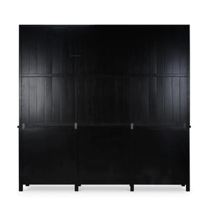 Madrone 12 Door Display Cabinet w/ Glass Shelves-Blue Hand Home