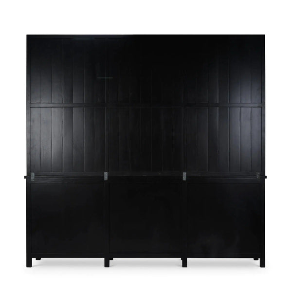 Madrone 12 Door Display Cabinet w/ Glass Shelves-Blue Hand Home