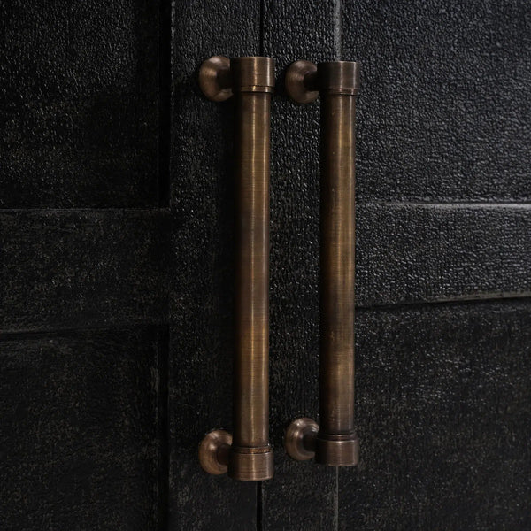 Madrone 12 Door Display Cabinet w/ Glass Shelves-Blue Hand Home