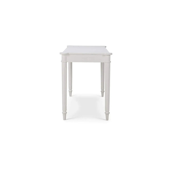 Kelly 3 Drawer Desk In True White-Blue Hand Home