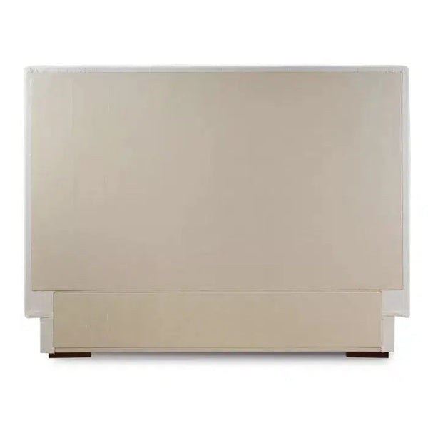 Luxor Upholstered Bed Queen in Artic White Performance Fabric-Blue Hand Home