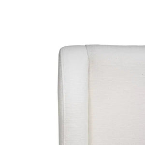 Luxor Upholstered Bed Queen in Artic White Performance Fabric-Blue Hand Home