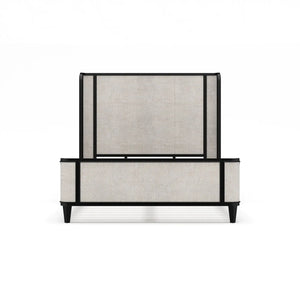 Lexington Bed w/ Rattan Queen-Blue Hand Home