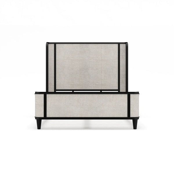 Lexington Bed w/ Rattan Queen-Blue Hand Home