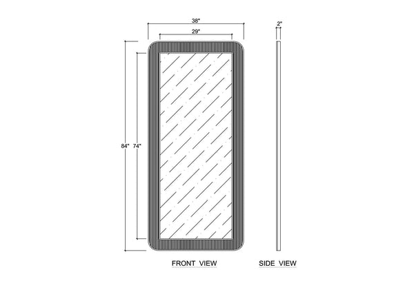 Kraton Standing Mirror-Blue Hand Home