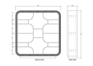 Kraton Bookcase-Blue Hand Home
