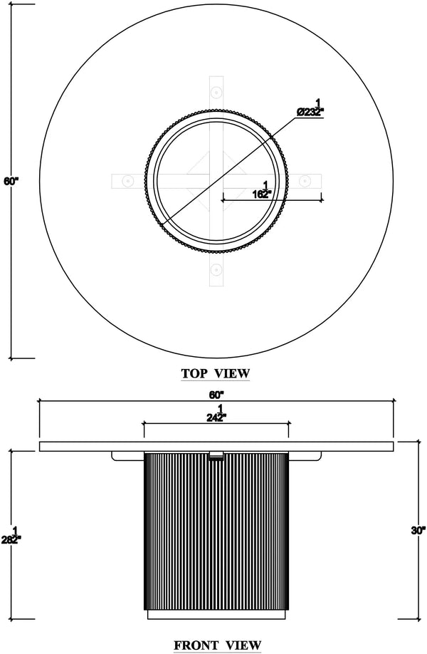 Kraton Round Dining Table 60''-Blue Hand Home