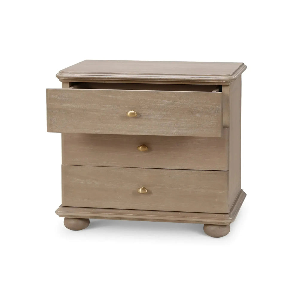 Luna 3 Drawer Bedside Table-Blue Hand Home