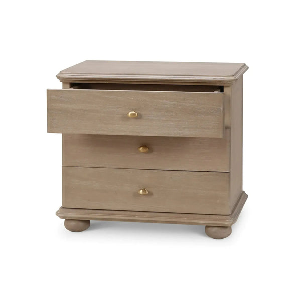 Luna 3 Drawer Bedside Table-Blue Hand Home