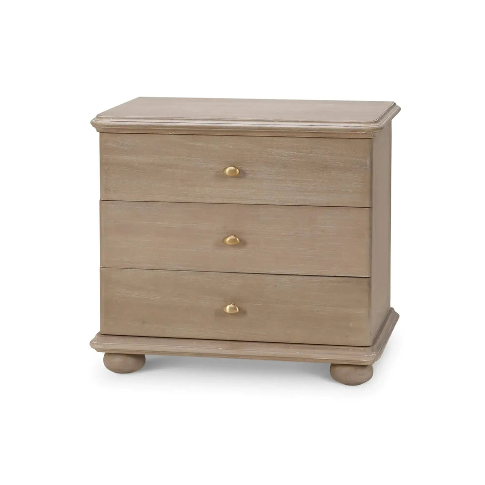 Luna 3 Drawer Bedside Table-Blue Hand Home