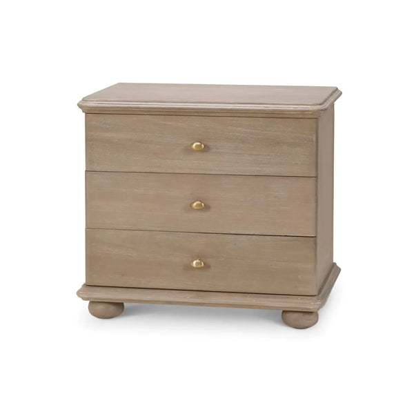 Luna 3 Drawer Bedside Table-Blue Hand Home