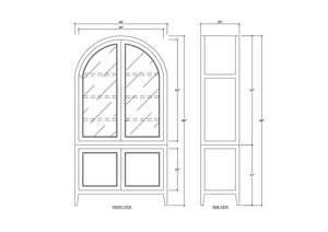 Lumina Glass Cabinet-Blue Hand Home