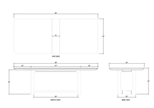 Corte Dining Table 96''-Blue Hand Home