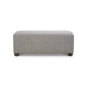 Luna Ottoman W/ Gray Munson Performance Fabric-Blue Hand Home