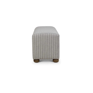 Luna Ottoman W/ Gray Munson Performance Fabric-Blue Hand Home