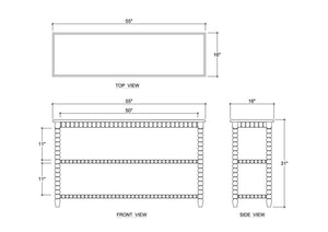 Cholet Console Table w/ Shelf-Blue Hand Home