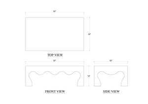 Chloe Coffee Table-Blue Hand Home