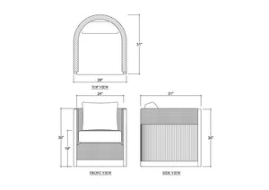 Kraton Swivel Chair-Blue Hand Home