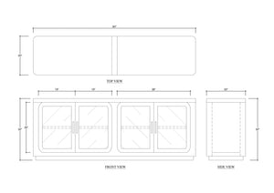 Corte 4 Door Sideboard-Blue Hand Home