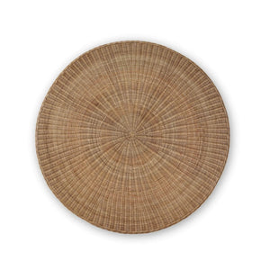 Scalloped Round Rattan Dining Table 48''-Blue Hand Home