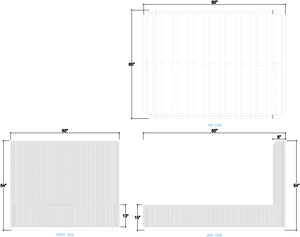 Kraton Rounded Queen Bed-Blue Hand Home