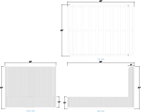 Kraton Rounded Queen Bed-Blue Hand Home