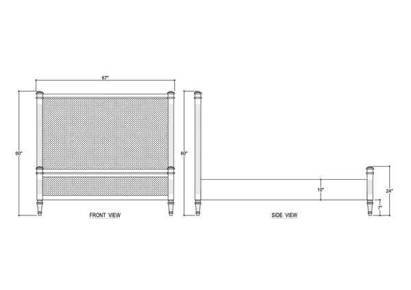 Kelly Upholstered Bed Queen-Blue Hand Home